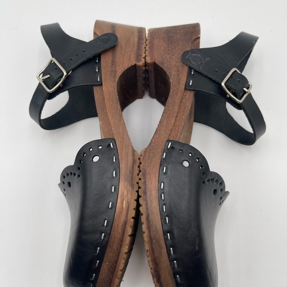 Sandgrens Hand Crafted Milan Wood Nubuck Leather Clog Sandals Sz 40 US 9-9.5 - Picture 13 of 16